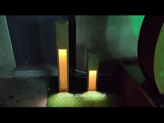 꾸밈 없는 빨간 코르텐 강 옥외등 박스 금속 옥외용 램프  10Watt